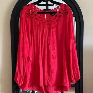 EUC LANE BRYANT BOHEMIAN SWING TOP WITH LACE